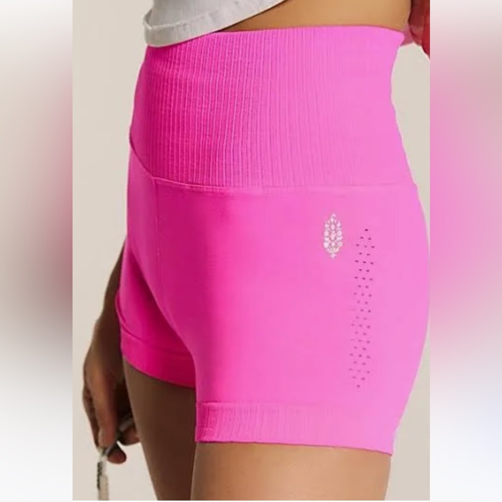 NWT Free People Movement Good Karma Shorts in Hot Pink